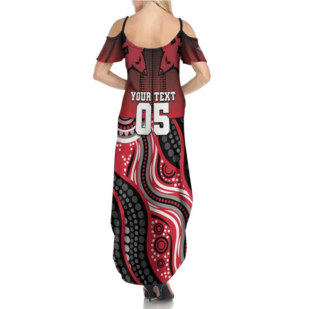 Custom Essendon Go Bombers Summer Maxi Dress Don The Sash