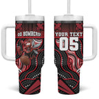 Custom Essendon Go Bombers Tumbler With Handle Don The Sash