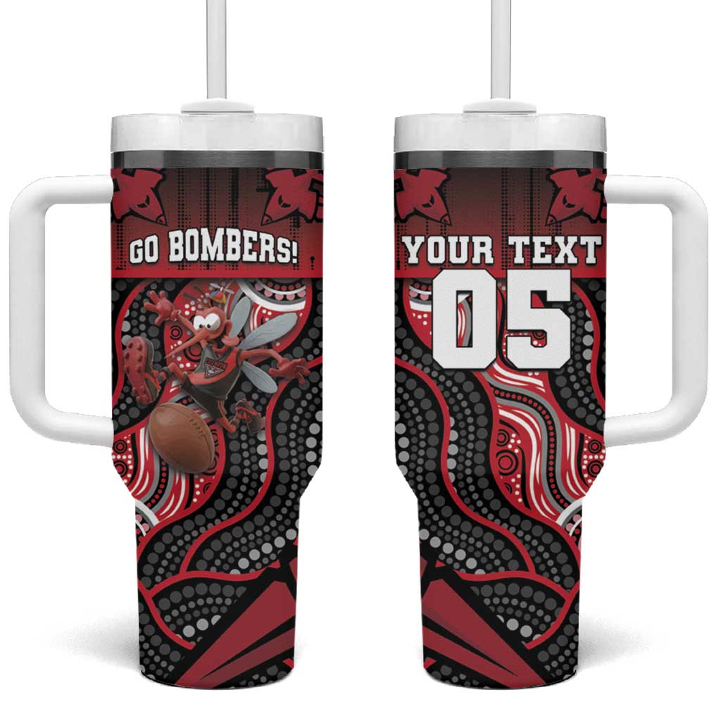 Custom Essendon Go Bombers Tumbler With Handle Don The Sash
