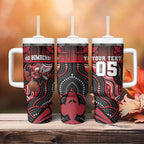 Custom Essendon Go Bombers Tumbler With Handle Don The Sash