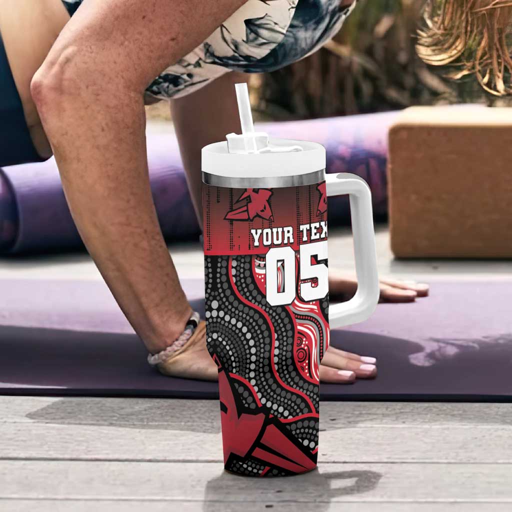 Custom Essendon Go Bombers Tumbler With Handle Don The Sash