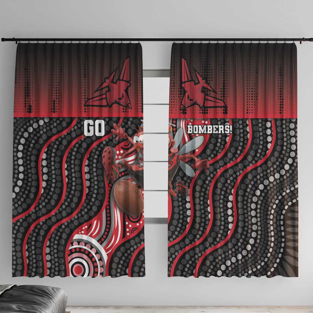 Essendon Go Bombers Window Curtain Don The Sash