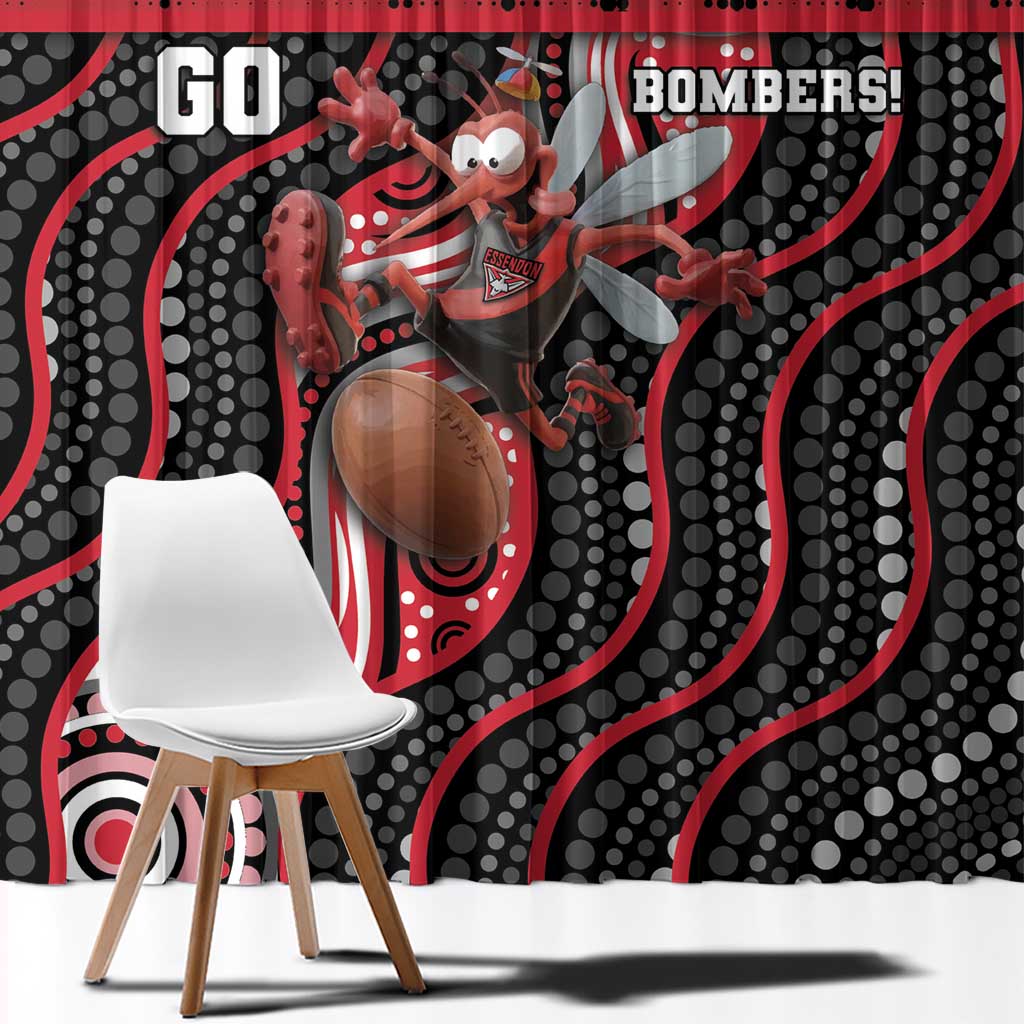 Essendon Go Bombers Window Curtain Don The Sash