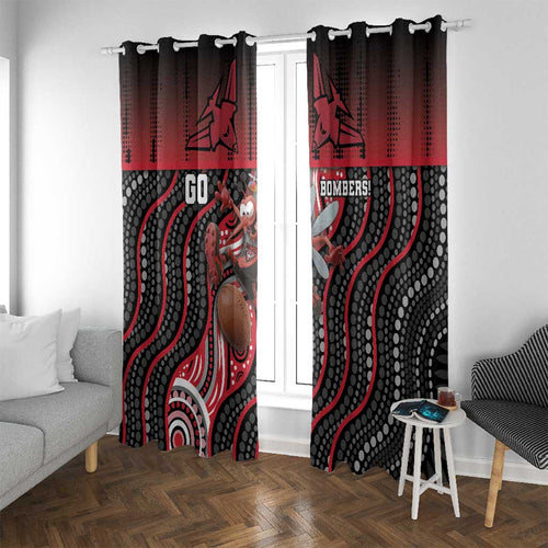 Essendon Go Bombers Window Curtain Don The Sash