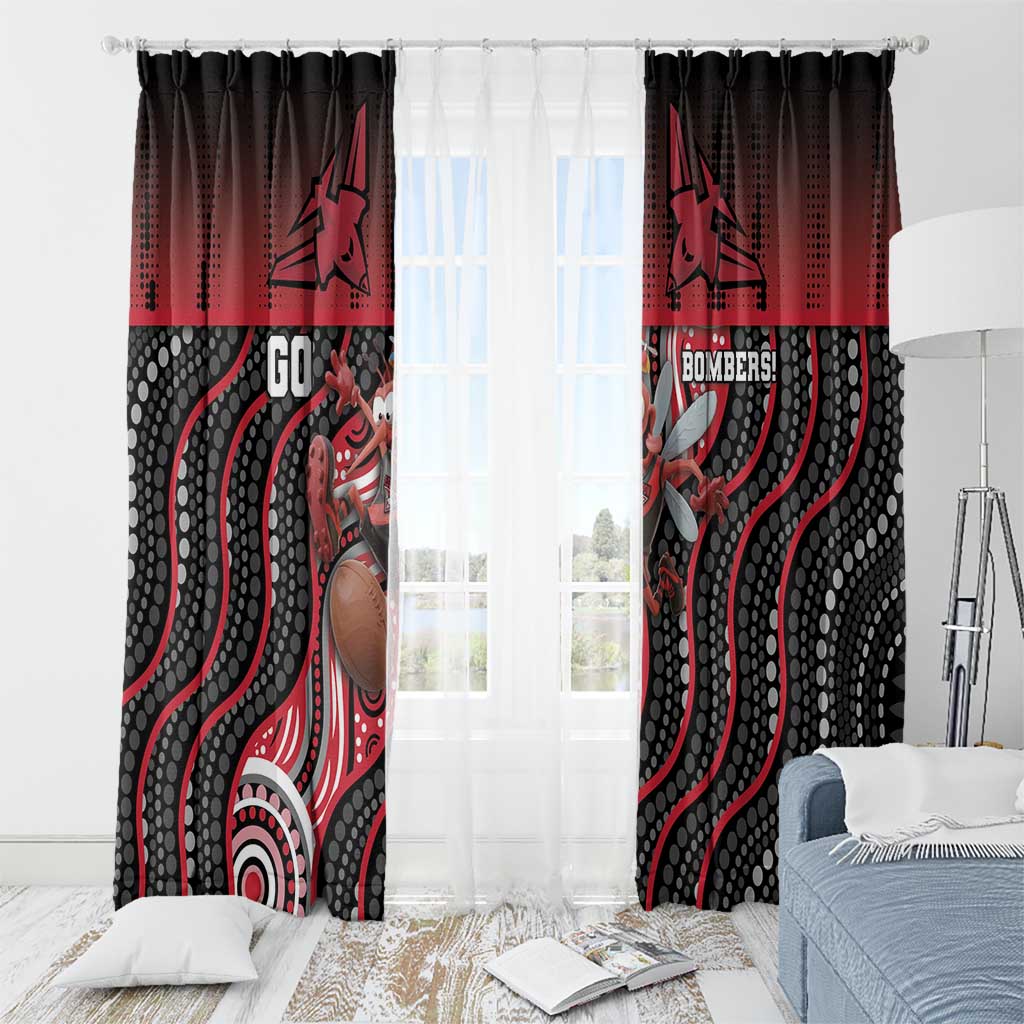 Essendon Go Bombers Window Curtain Don The Sash