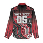 Custom Essendon Go Bombers Women Casual Shirt Don The Sash