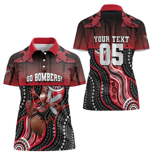 Custom Essendon Go Bombers Women Polo Shirt Don The Sash