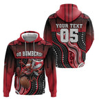 Custom Essendon Go Bombers Zip Hoodie Don The Sash