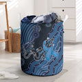 Autism Awareness Laundry Basket Hope Ribbon And Aboriginal Patterns