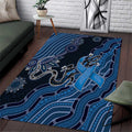 Autism Awareness Area Rug Hope Ribbon And Aboriginal Patterns
