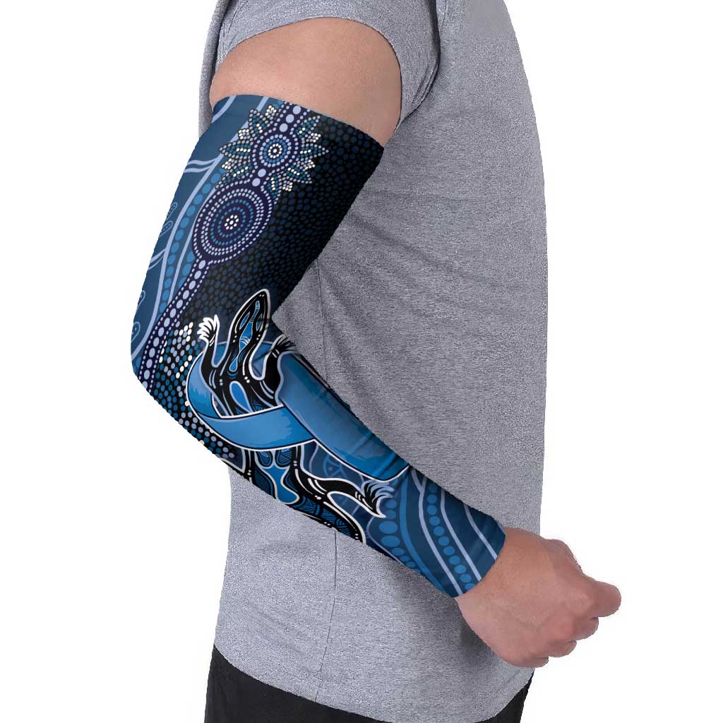 Personalised Autism Awareness Arm Sleeves Hope Ribbon And Aboriginal Patterns