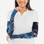 Personalised Autism Awareness Arm Sleeves Hope Ribbon And Aboriginal Patterns