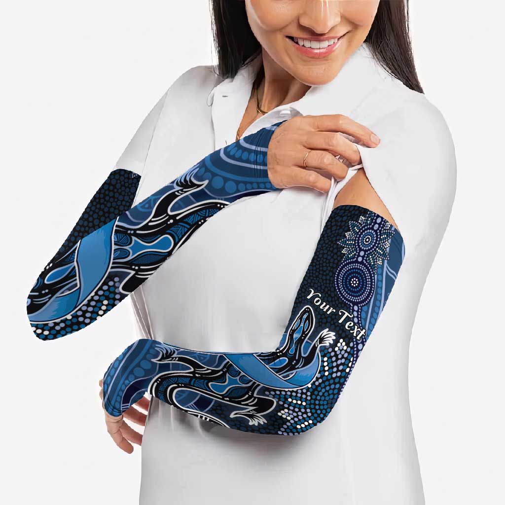 Personalised Autism Awareness Arm Sleeves Hope Ribbon And Aboriginal Patterns