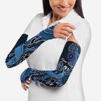 Personalised Autism Awareness Arm Sleeves Hope Ribbon And Aboriginal Patterns