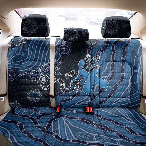 Autism Awareness Back Car Seat Cover Hope Ribbon And Aboriginal Patterns