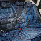 Autism Awareness Back Car Seat Cover Hope Ribbon And Aboriginal Patterns