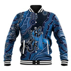 Personalised Autism Awareness Baseball Jacket Hope Ribbon And Aboriginal Patterns