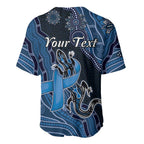 Personalised Autism Awareness Baseball Jersey Hope Ribbon And Aboriginal Patterns