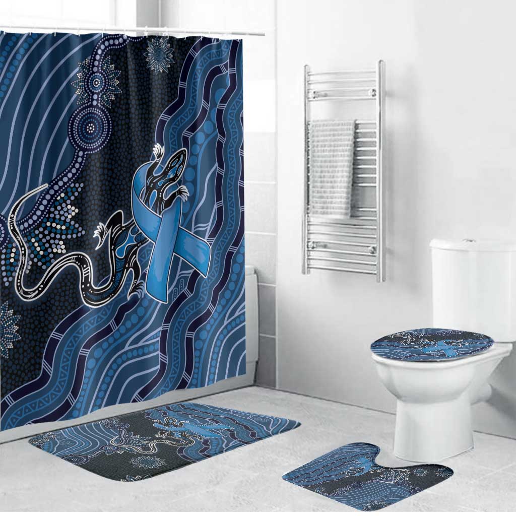Autism Awareness Bathroom Set Hope Ribbon And Aboriginal Patterns