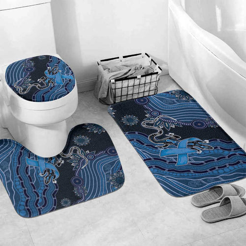Autism Awareness Bathroom Set Hope Ribbon And Aboriginal Patterns
