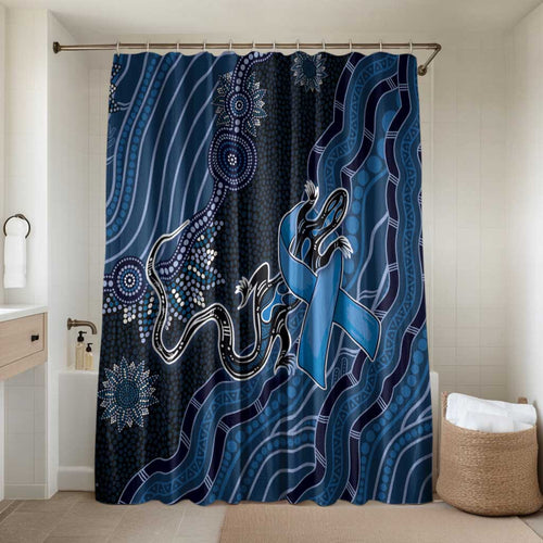 Autism Awareness Bathroom Set Hope Ribbon And Aboriginal Patterns