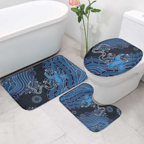 Autism Awareness Bathroom Set Hope Ribbon And Aboriginal Patterns