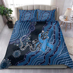 Autism Awareness Bedding Set Hope Ribbon And Aboriginal Patterns