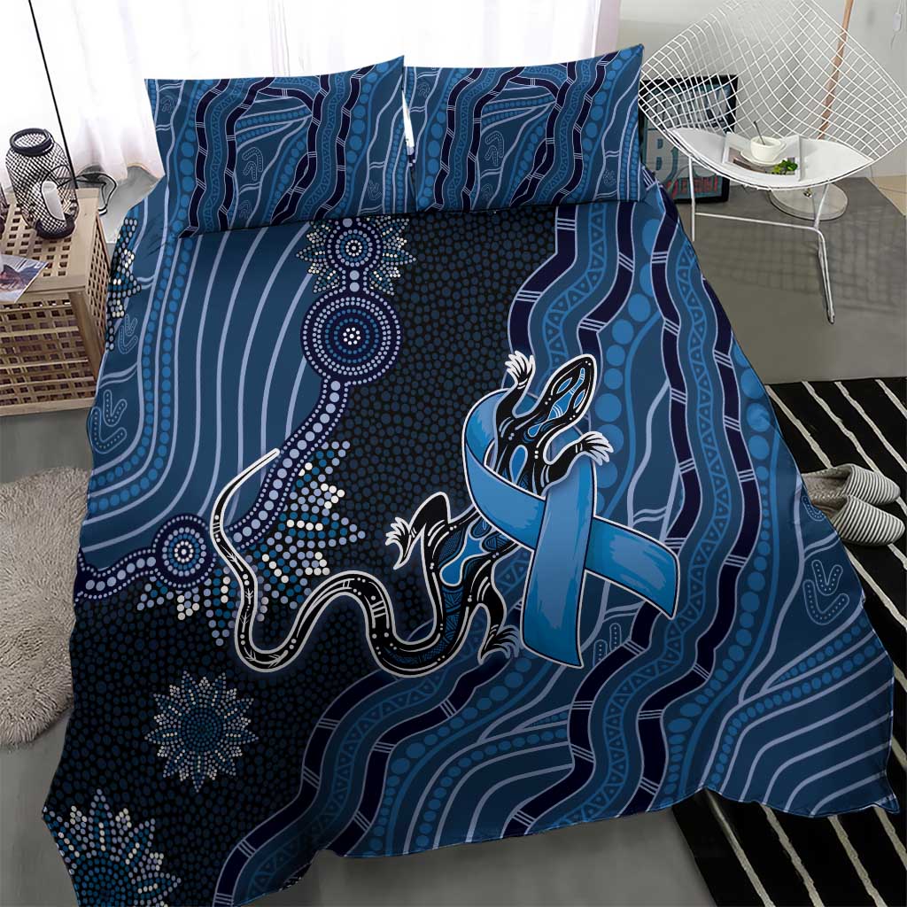 Autism Awareness Bedding Set Hope Ribbon And Aboriginal Patterns
