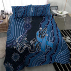 Autism Awareness Bedding Set Hope Ribbon And Aboriginal Patterns