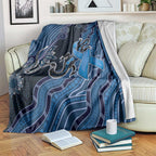 Autism Awareness Blanket Hope Ribbon And Aboriginal Patterns