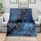 Autism Awareness Blanket Hope Ribbon And Aboriginal Patterns