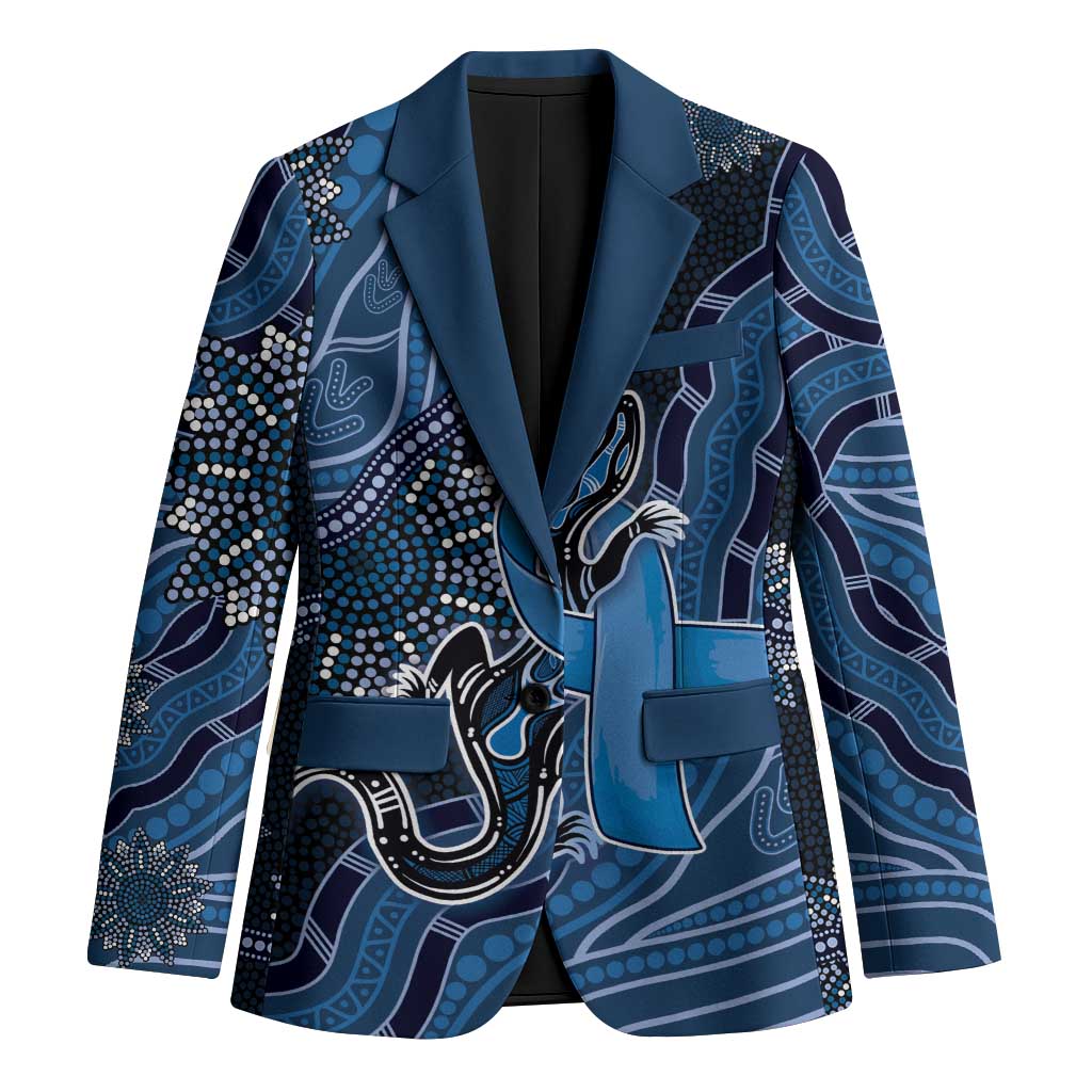 Personalised Autism Awareness Blazer Hope Ribbon And Aboriginal Patterns