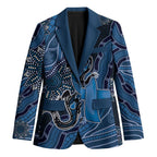 Personalised Autism Awareness Blazer Hope Ribbon And Aboriginal Patterns