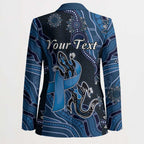 Personalised Autism Awareness Blazer Hope Ribbon And Aboriginal Patterns