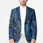 Personalised Autism Awareness Blazer Hope Ribbon And Aboriginal Patterns