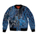 Personalised Autism Awareness Bomber Jacket Hope Ribbon And Aboriginal Patterns