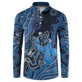 Personalised Autism Awareness Button Sweatshirt Hope Ribbon And Aboriginal Patterns