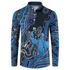 Personalised Autism Awareness Button Sweatshirt Hope Ribbon And Aboriginal Patterns
