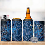 Personalised Autism Awareness 4 in 1 Can Cooler Tumbler Hope Ribbon And Aboriginal Patterns