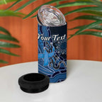 Personalised Autism Awareness 4 in 1 Can Cooler Tumbler Hope Ribbon And Aboriginal Patterns