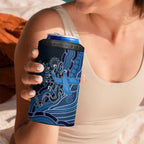 Personalised Autism Awareness 4 in 1 Can Cooler Tumbler Hope Ribbon And Aboriginal Patterns
