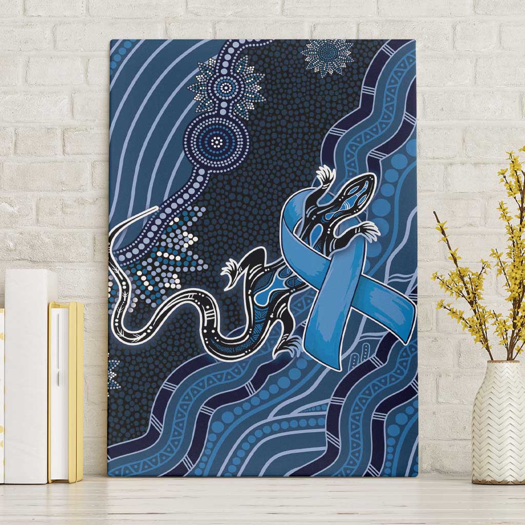 Autism Awareness Canvas Wall Art Hope Ribbon And Aboriginal Patterns