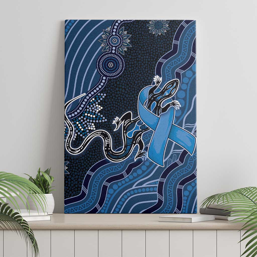 Autism Awareness Canvas Wall Art Hope Ribbon And Aboriginal Patterns