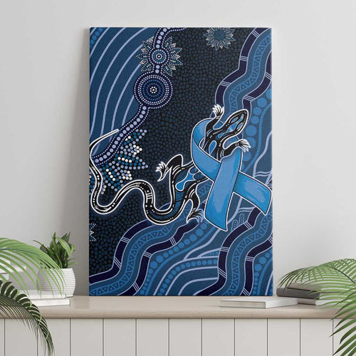 Autism Awareness Canvas Wall Art Hope Ribbon And Aboriginal Patterns