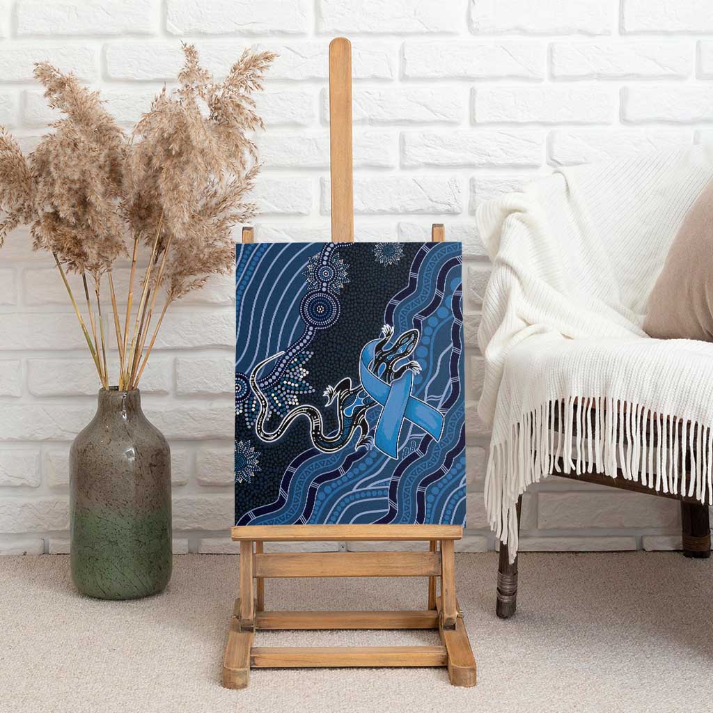 Autism Awareness Canvas Wall Art Hope Ribbon And Aboriginal Patterns