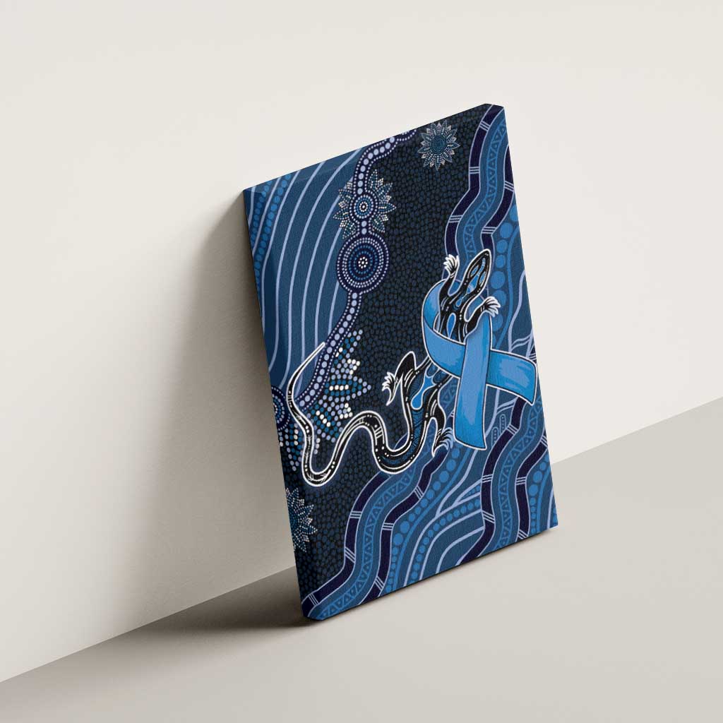 Autism Awareness Canvas Wall Art Hope Ribbon And Aboriginal Patterns