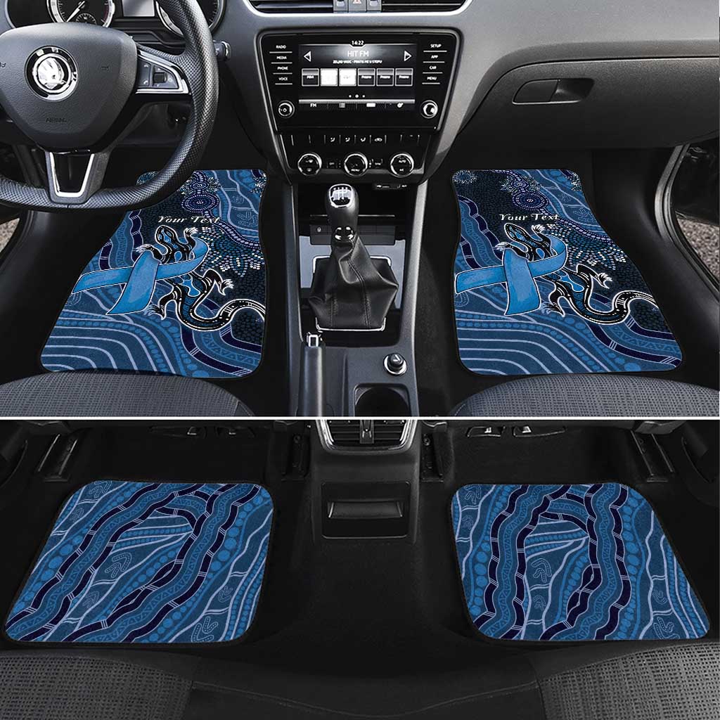 Personalised Autism Awareness Car Mats Hope Ribbon And Aboriginal Patterns