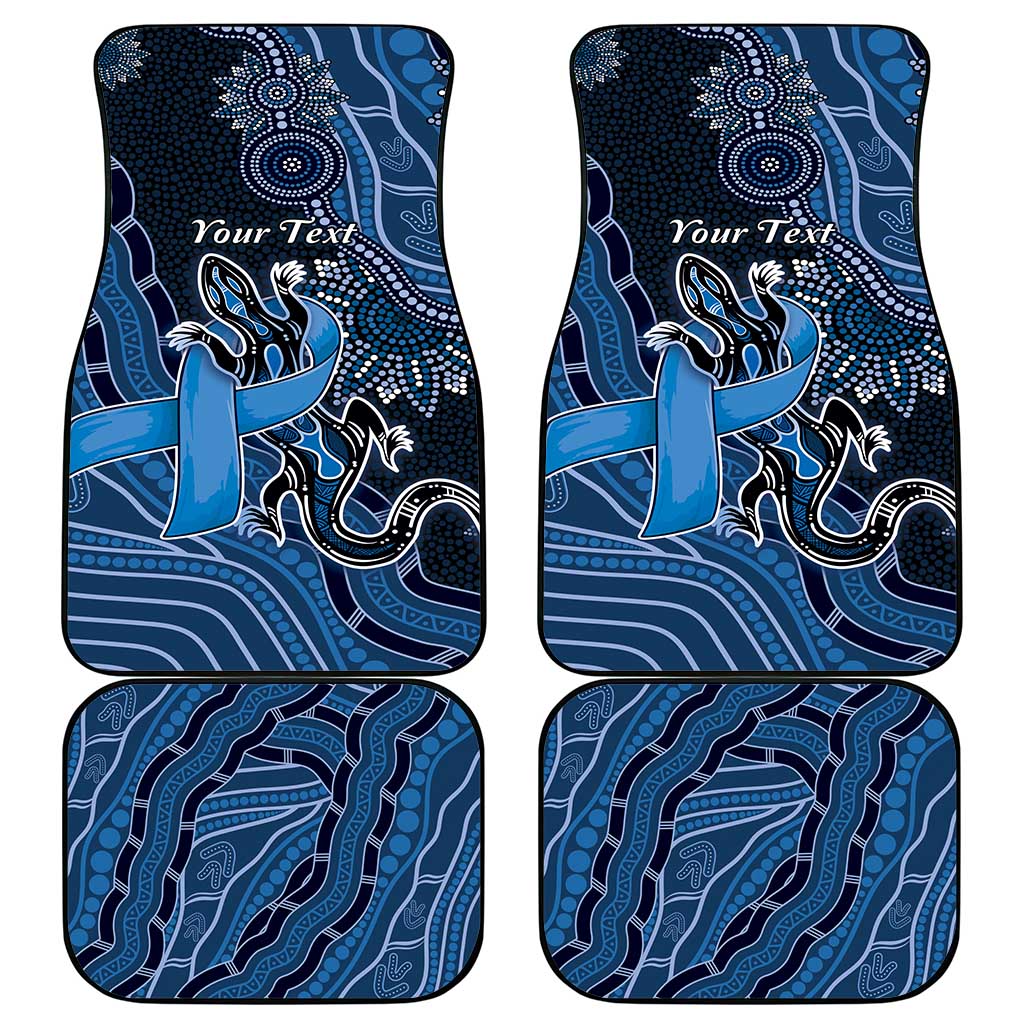 Personalised Autism Awareness Car Mats Hope Ribbon And Aboriginal Patterns