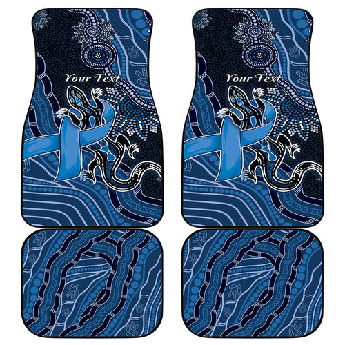 Personalised Autism Awareness Car Mats Hope Ribbon And Aboriginal Patterns