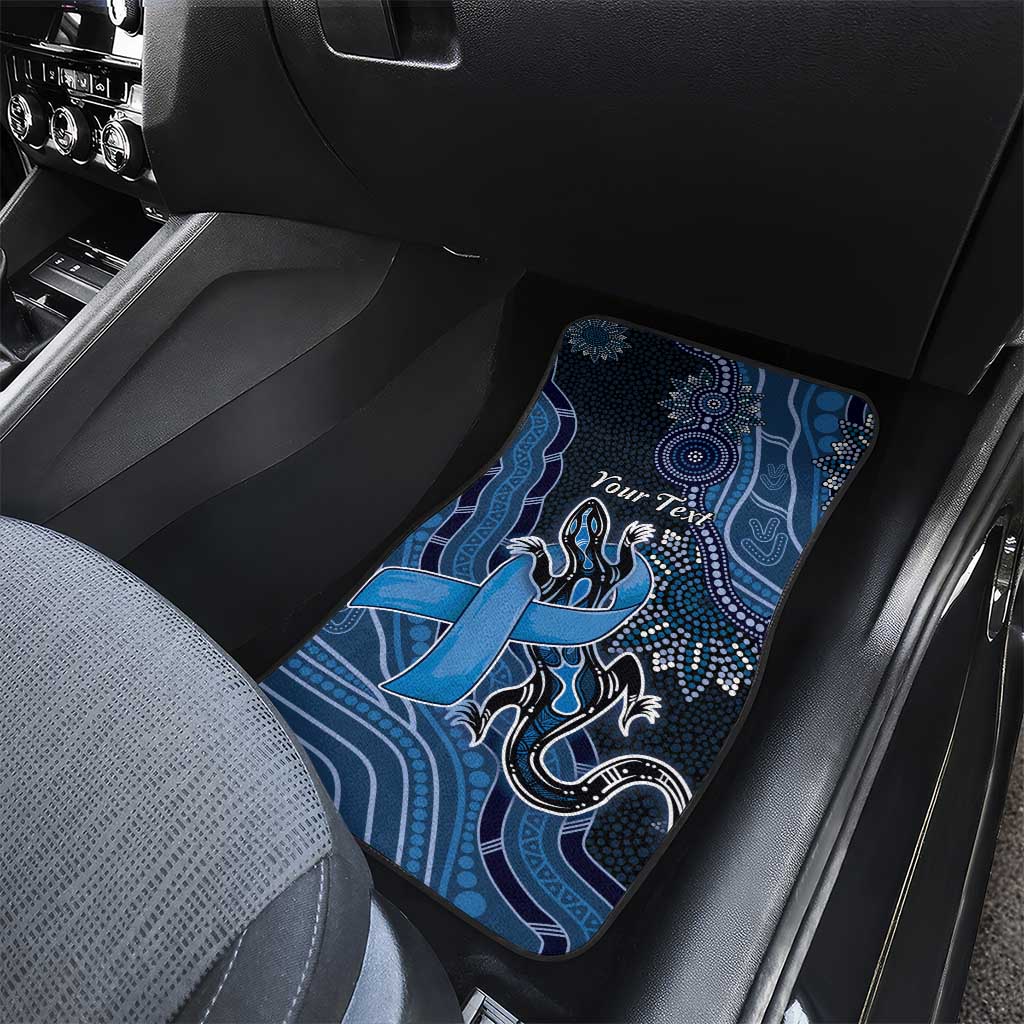 Personalised Autism Awareness Car Mats Hope Ribbon And Aboriginal Patterns